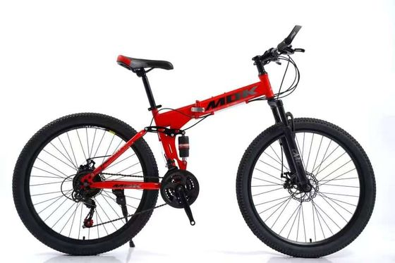 Bicicleta de montaña plegable de 26 pulgadas con suspensión de 26 pulgadas bicicleta plegable con frenos de disco