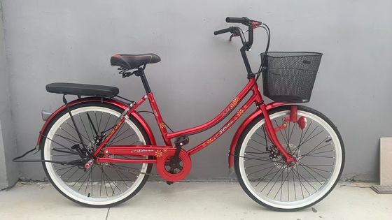 Bicicleta de 24 pulgadas para mujeres con bastidor trasero Elegante para mujeres Ciclo Bicicleta Urbana Femenina Estilo clásico Bicicleta para mujeres