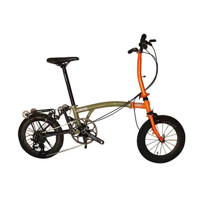16 pulgadas Crius bicicleta plegable 349 V freno 8 velocidades 9 velocidades marco de acero cromo-molibdeno