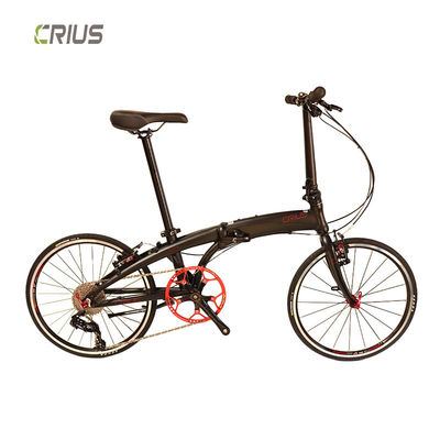 Bicicleta plegable de 20 pulgadas con 9 engranajes de velocidad y diseño portátil hecho de material de aleación