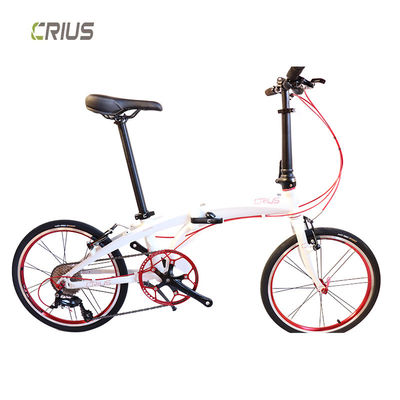 Bicicleta plegable de 20 pulgadas con 9 engranajes de velocidad y diseño portátil hecho de material de aleación