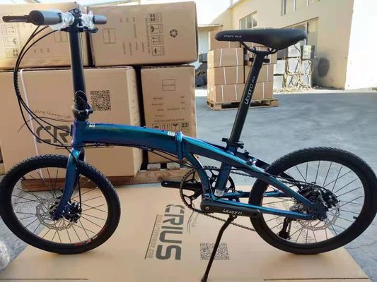 Bicicleta plegable de marco a prueba de choque 20 " 9 velocidad Crius Velocidad-D Freno para adultos