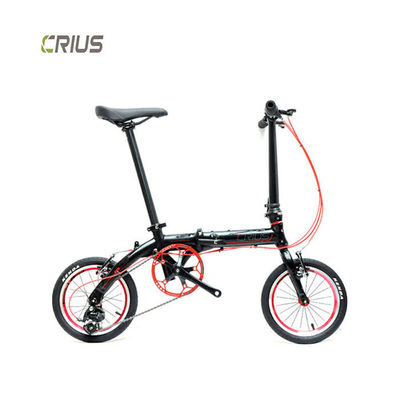 Bicicleta plegable ligera de aleación de aluminio de 14 pulgadas para aventuras al aire libre