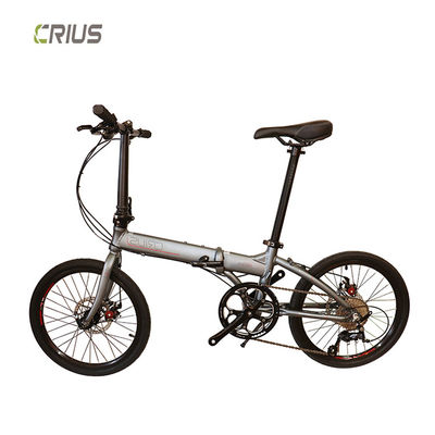 Bicicleta plegable de carretera de aleación de aluminio portátil de 20 pulgadas con sistema de freno V delantero y trasero