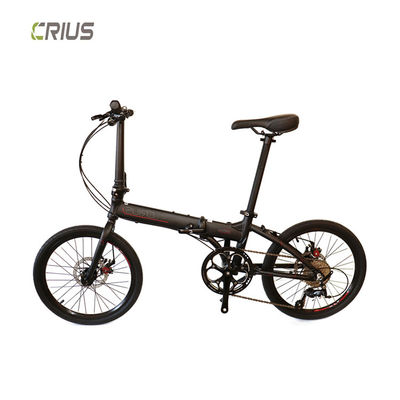 Bicicleta plegable de carretera de aleación de aluminio portátil de 20 pulgadas con sistema de freno V delantero y trasero