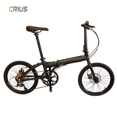 Bicicleta plegable de carretera de aleación de aluminio portátil de 20 pulgadas con sistema de freno V delantero y trasero