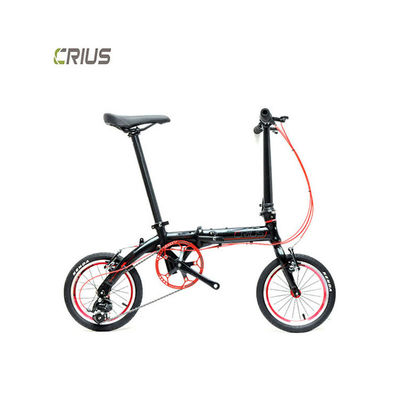 Full Shockproof Frame Crius 14 pulgadas Bicicletas plegables inteligentes de aleación ligera para adultos