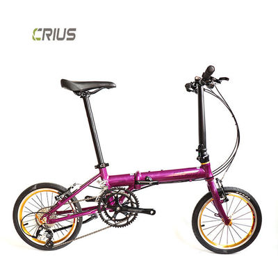 Bicicleta plegable de 16 pulgadas con desvío trasero R9 de Microshift y casete Xunjie 9s 11-28T