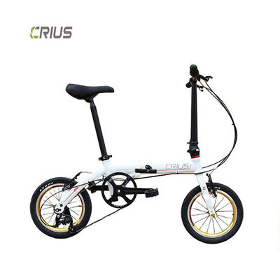 Cuadro de aleación de aluminio ligero Bicicleta de carreras de carretera 14 pulgadas Plegable Mini Bicicleta plegable