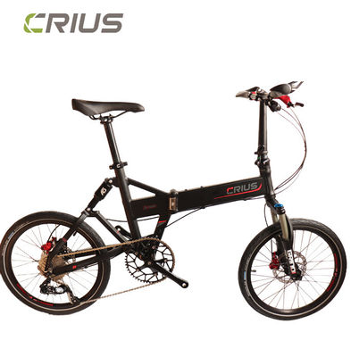 Bicicleta plegable de 20 pulgadas con 9 velocidades y freno de disco.