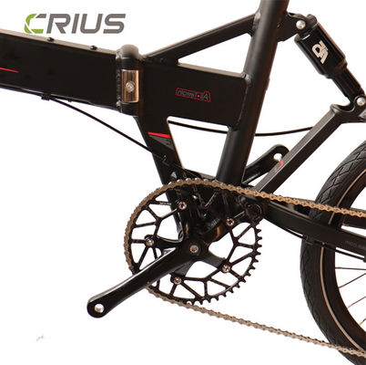 Bicicleta plegable de 20 pulgadas con 9 velocidades y freno de disco.