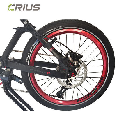 Bicicleta plegable de 20 pulgadas con 9 velocidades y freno de disco.
