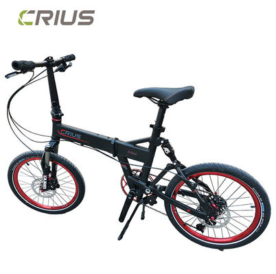 Bicicleta plegable de 20 pulgadas con 9 velocidades y freno de disco.