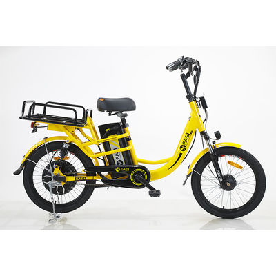 Bicicleta de carga eléctrica para entrega Marco de acero 48V 400W Motor sin escobillas Batería de litio