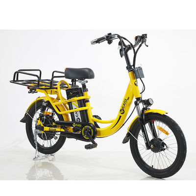 Bicicleta de carga eléctrica para entrega Marco de acero 48V 400W Motor sin escobillas Batería de litio