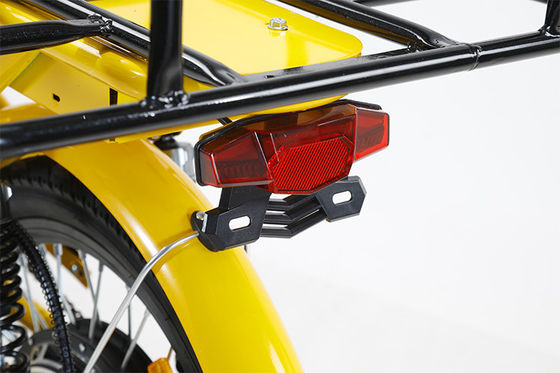Bicicleta de carga eléctrica para entrega Marco de acero 48V 400W Motor sin escobillas Batería de litio