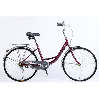Bicicleta urbana urbana de acero a medida 26 para mujeres y hombres en el mercado europeo