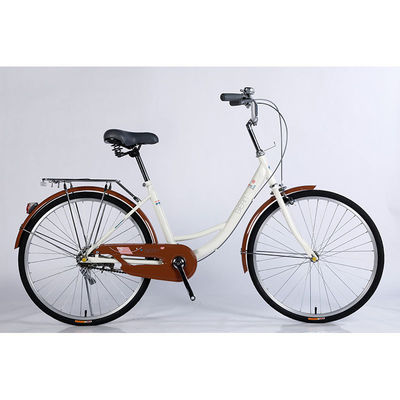 Bicicleta urbana urbana de acero a medida 26 para mujeres y hombres en el mercado europeo