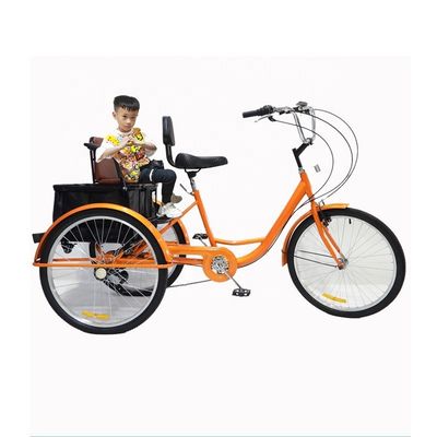 Capacidad de carga alta 150 kg Triciclo de pedales de 24 pulgadas de 7 velocidades Triciclo multifuncional para adultos