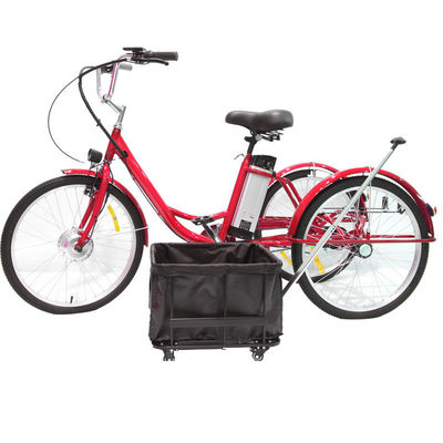 24 pulgadas rosa triciclo multifuncional para adultos con asiento de pasajero extraíble