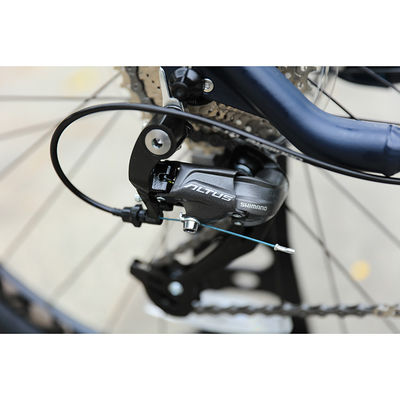 Cuadro de bicicleta de montaña de doble suspensión de 24 velocidades personalizado con ancho de neumático de 27.5 * 1.95 "