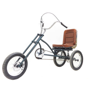 Triciclo de velocidad única de 16 pulgadas con freno de disco 160 mm Manubrio de acero de alto carbono