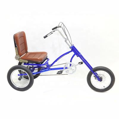 Freno delantero trasero 16 pulgadas Triciclo para adultos con pedal de aluminio y velocidad única