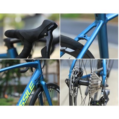 700C Bicicleta de carretera de marco duro de 18 velocidades Material del marco de aleación de aluminio 10,5 kg Peso