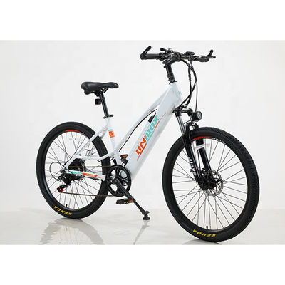 Bicicleta de montaña eléctrica de batería de litio de 6 velocidades personalizada para aventuras fuera de carretera