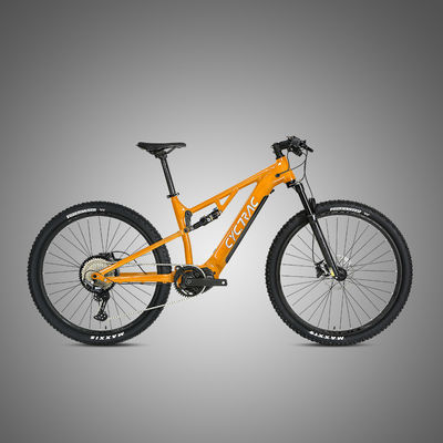 48V Mid Drive Fibra de carbono a través del eje del marco de refuerzo Cables internos Bicicleta eléctrica EM6 Ebike