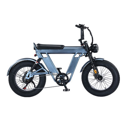 Bicicleta eléctrica de 20 pulgadas de neumático graso con marco de aleación de aluminio de 48V y doble suspensión
