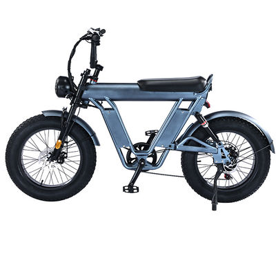 Bicicleta eléctrica de 20 pulgadas de neumático graso con marco de aleación de aluminio de 48V y doble suspensión