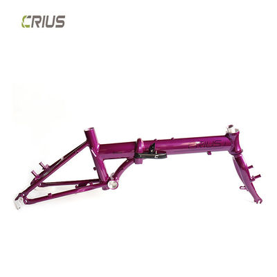 Color personalizado Crius 16 pulgadas marco de bicicleta plegable con 2300g de peso y V freno / D freno