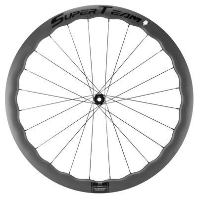 Superteam personalizado de 25 mm de ancho 45 mm de profundidad Clincher de carbono Ruedas de bicicleta