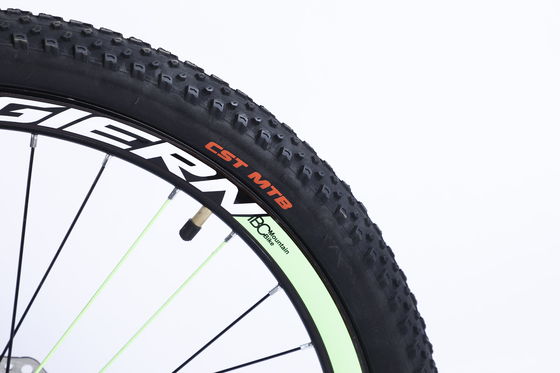 Bicicleta de montaña de material de horquilla de acero de 26 pulgadas con freno de disco de rueda delantera y trasera
