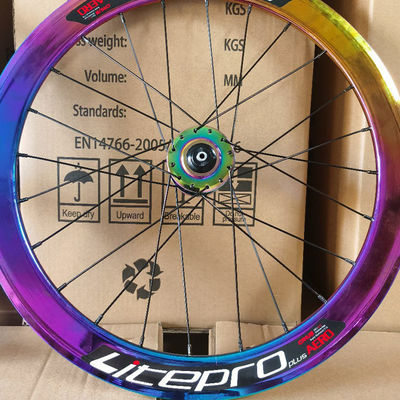 20 pulgadas de fibra de carbono para bicicletas de carretera 8/9/10/11 velocidad doble pared color arco iris
