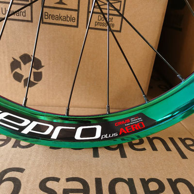 20 pulgadas de fibra de carbono para bicicletas de carretera 8/9/10/11 velocidad doble pared color arco iris