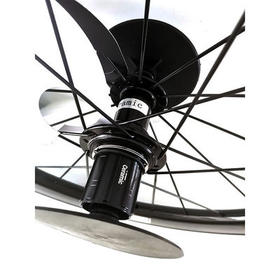 Negro 451 Bronce de borde brillante 3K Cubo de rodamiento de cerámica Cuchillas de cuchilla Espinillos Superteam Wheelset de carbono