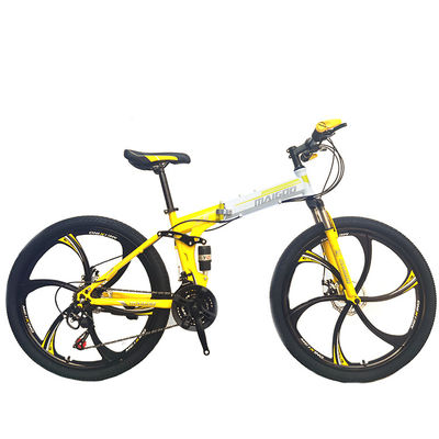 Bicicleta de montaña de acero plegable de 21 velocidad de 26 pulgadas con juego de desvío de torneo SHIMANO