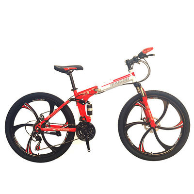 Bicicleta de montaña de acero plegable de 21 velocidad de 26 pulgadas con juego de desvío de torneo SHIMANO