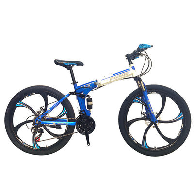 Bicicleta de montaña de acero plegable de 21 velocidad de 26 pulgadas con juego de desvío de torneo SHIMANO