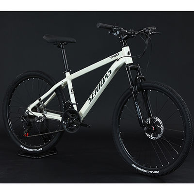 Bicicleta de montaña de marco de aluminio de modelo básico con 7 marchas y freno de disco hidráulico