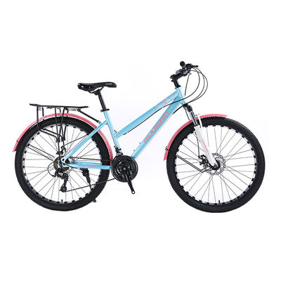 Freno de disco mecánico de 21 velocidades Marco de acero Bicicleta de montaña para la ciudad Bicicleta de viaje