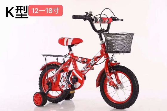 Bicicleta de acero de 12 pulgadas para niños con ruedas de entrenamiento Bicicleta de nivel de entrada para niños de 12 14 16 18 20 pulgadas con portador
