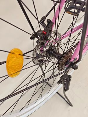 24 pulgadas de bicicleta de la ciudad de una sola velocidad de la bicicleta de la ciudad freno de disco con luz de dinamo