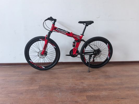Bicicleta de montaña plegable de 26 pulgadas con suspensión de 26 pulgadas bicicleta plegable con frenos de disco