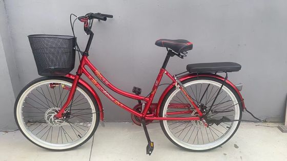 Bicicleta de 24 pulgadas para mujeres con bastidor trasero Elegante para mujeres Ciclo Bicicleta Urbana Femenina Estilo clásico Bicicleta para mujeres