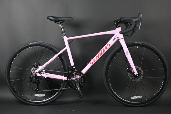 Bicicleta de carretera de 2×7 velocidades personalizable Venta al por mayor de bicicletas de carretera personalizables Bicicletas de carretera de aluminio asequibles Bicicleta de carretera ligera para desplazamientos urbanos