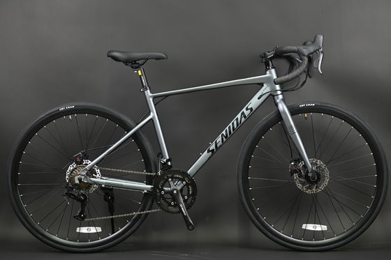 Bicicleta de carretera de 2×7 velocidades personalizable Venta al por mayor de bicicletas de carretera personalizables Bicicletas de carretera de aluminio asequibles Bicicleta de carretera ligera para desplazamientos urbanos