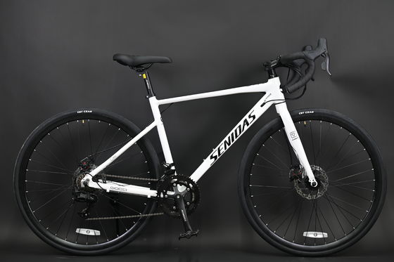 Bicicleta de carretera de 2×7 velocidades personalizable Venta al por mayor de bicicletas de carretera personalizables Bicicletas de carretera de aluminio asequibles Bicicleta de carretera ligera para desplazamientos urbanos